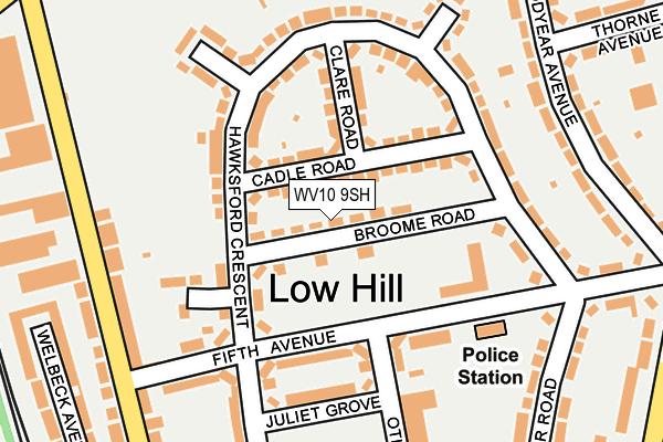 WV10 9SH map - OS OpenMap – Local (Ordnance Survey)