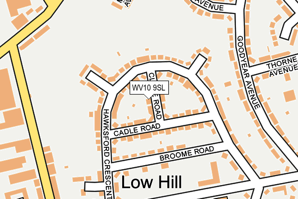 WV10 9SL map - OS OpenMap – Local (Ordnance Survey)
