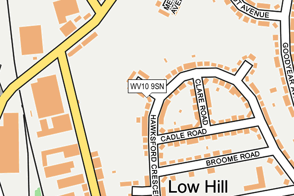 WV10 9SN map - OS OpenMap – Local (Ordnance Survey)