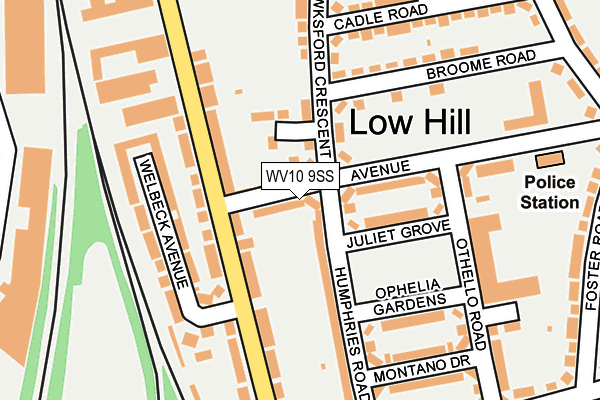WV10 9SS map - OS OpenMap – Local (Ordnance Survey)