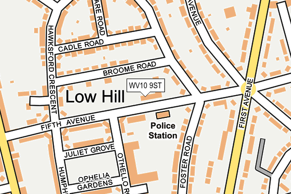 WV10 9ST map - OS OpenMap – Local (Ordnance Survey)