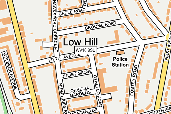 WV10 9SU map - OS OpenMap – Local (Ordnance Survey)