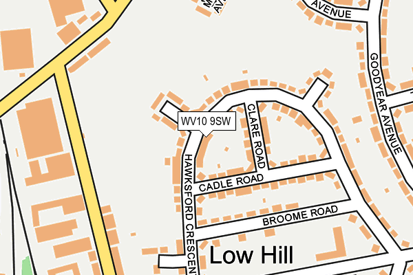 WV10 9SW map - OS OpenMap – Local (Ordnance Survey)