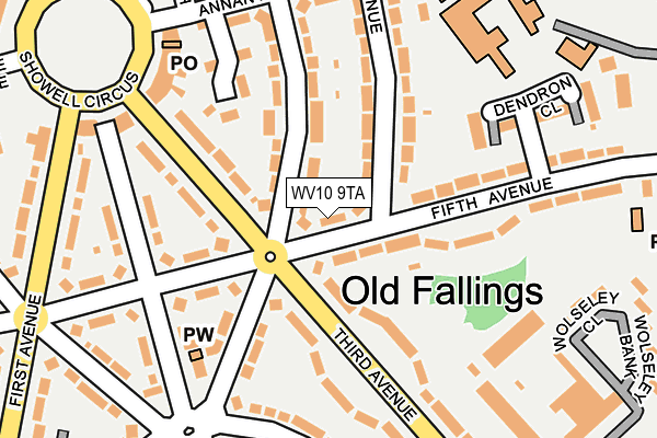 WV10 9TA map - OS OpenMap – Local (Ordnance Survey)