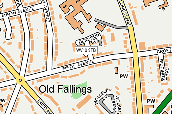 WV10 9TB map - OS OpenMap – Local (Ordnance Survey)