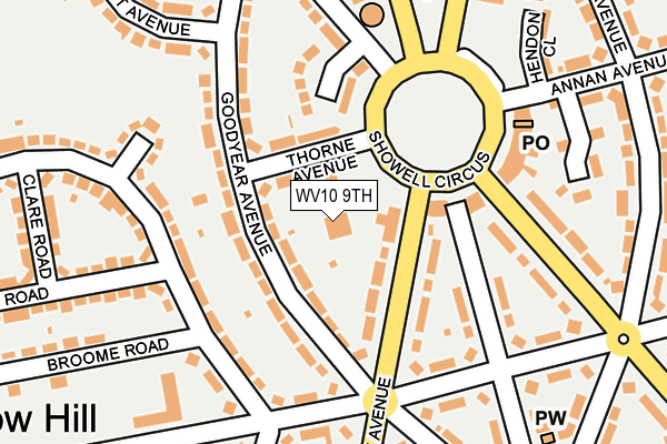WV10 9TH map - OS OpenMap – Local (Ordnance Survey)