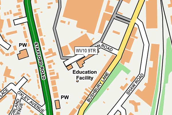 WV10 9TR map - OS OpenMap – Local (Ordnance Survey)