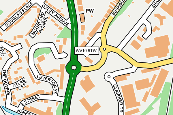 WV10 9TW map - OS OpenMap – Local (Ordnance Survey)