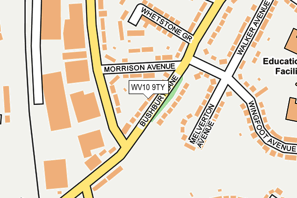 WV10 9TY map - OS OpenMap – Local (Ordnance Survey)