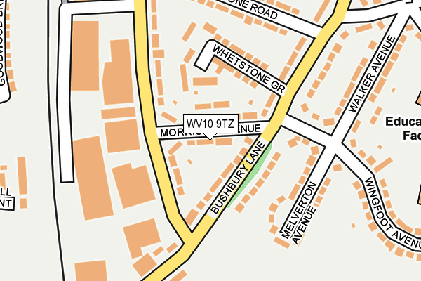 WV10 9TZ map - OS OpenMap – Local (Ordnance Survey)