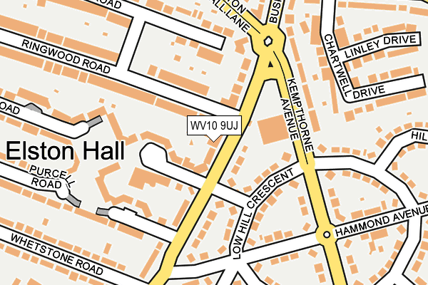 WV10 9UJ map - OS OpenMap – Local (Ordnance Survey)