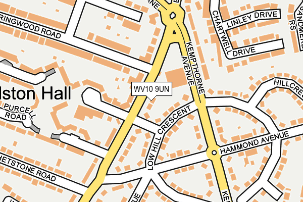 WV10 9UN map - OS OpenMap – Local (Ordnance Survey)