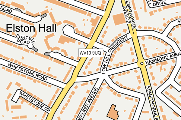 WV10 9UQ map - OS OpenMap – Local (Ordnance Survey)