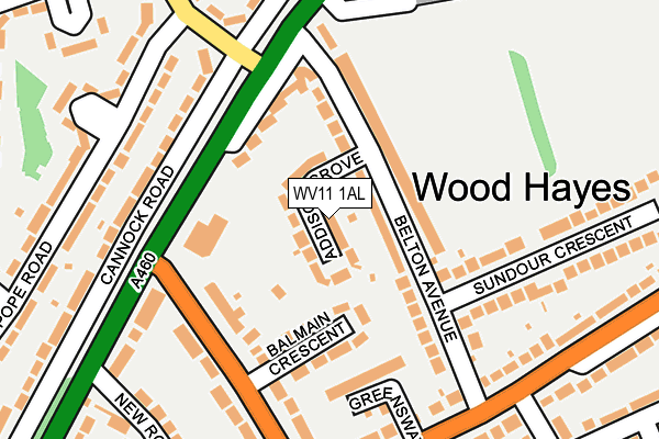 WV11 1AL map - OS OpenMap – Local (Ordnance Survey)