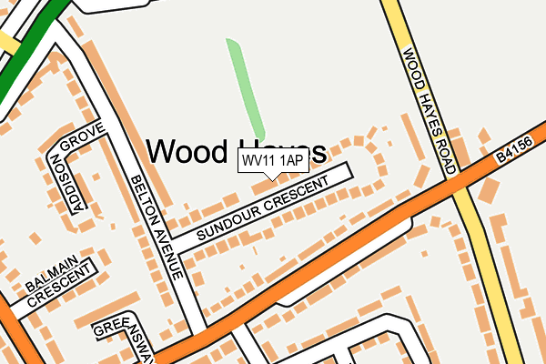 WV11 1AP map - OS OpenMap – Local (Ordnance Survey)