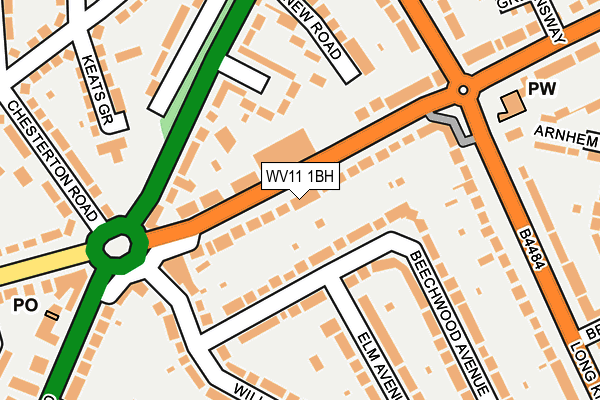 WV11 1BH map - OS OpenMap – Local (Ordnance Survey)