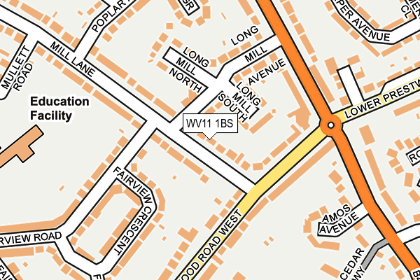 WV11 1BS map - OS OpenMap – Local (Ordnance Survey)