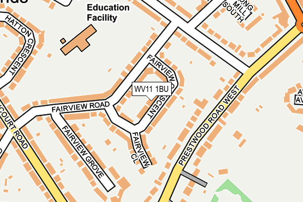 WV11 1BU map - OS OpenMap – Local (Ordnance Survey)