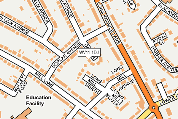 WV11 1DJ map - OS OpenMap – Local (Ordnance Survey)