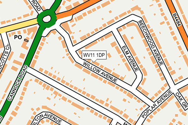 WV11 1DP map - OS OpenMap – Local (Ordnance Survey)