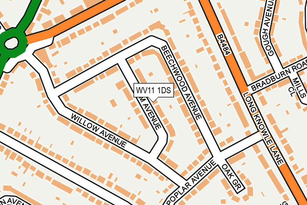 WV11 1DS map - OS OpenMap – Local (Ordnance Survey)