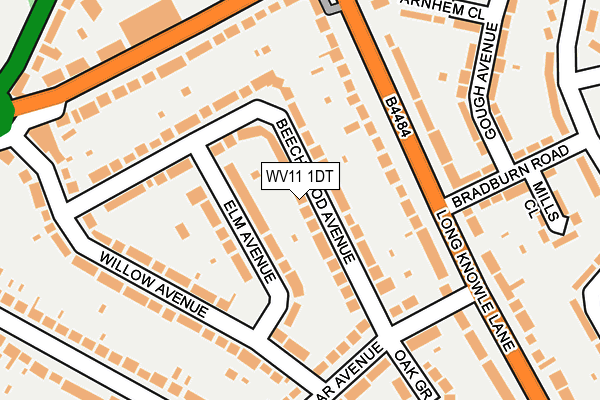 WV11 1DT map - OS OpenMap – Local (Ordnance Survey)