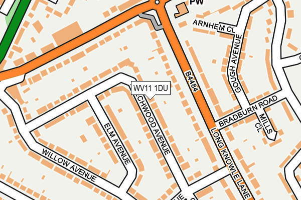 WV11 1DU map - OS OpenMap – Local (Ordnance Survey)