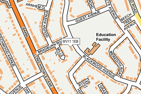 WV11 1EB map - OS OpenMap – Local (Ordnance Survey)