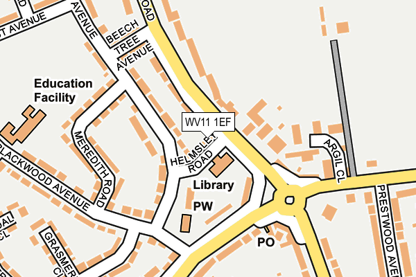 WV11 1EF map - OS OpenMap – Local (Ordnance Survey)