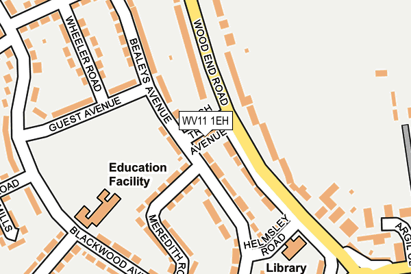 WV11 1EH map - OS OpenMap – Local (Ordnance Survey)