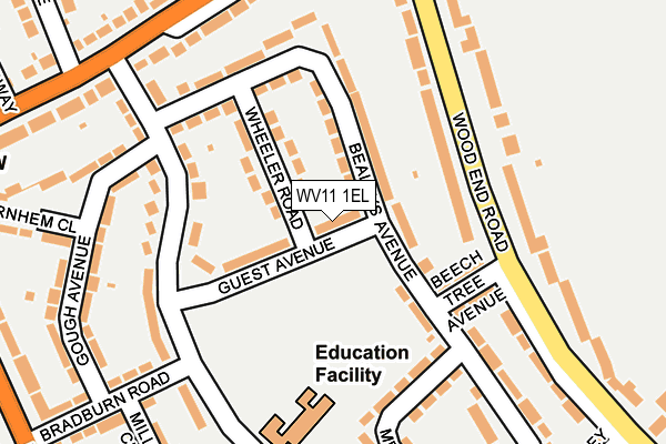 WV11 1EL map - OS OpenMap – Local (Ordnance Survey)