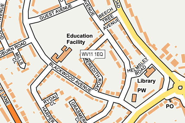 WV11 1EQ map - OS OpenMap – Local (Ordnance Survey)