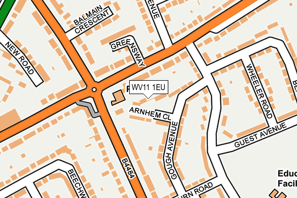 WV11 1EU map - OS OpenMap – Local (Ordnance Survey)
