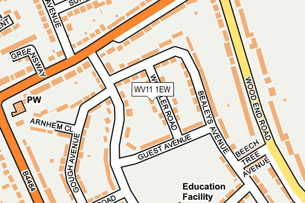 WV11 1EW map - OS OpenMap – Local (Ordnance Survey)