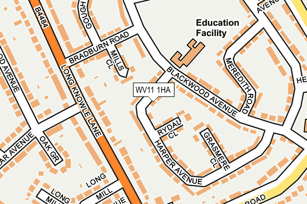 WV11 1HA map - OS OpenMap – Local (Ordnance Survey)