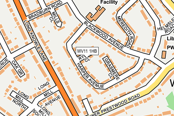 WV11 1HB map - OS OpenMap – Local (Ordnance Survey)