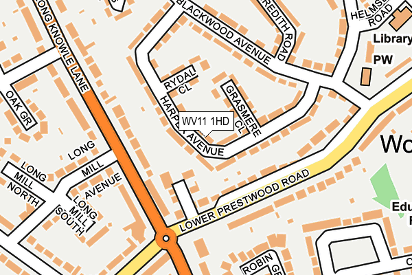 WV11 1HD map - OS OpenMap – Local (Ordnance Survey)