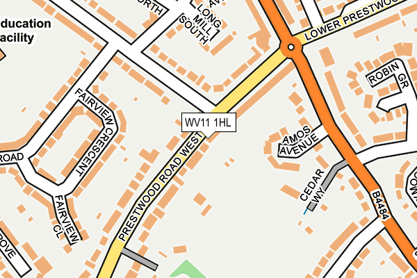 WV11 1HL map - OS OpenMap – Local (Ordnance Survey)