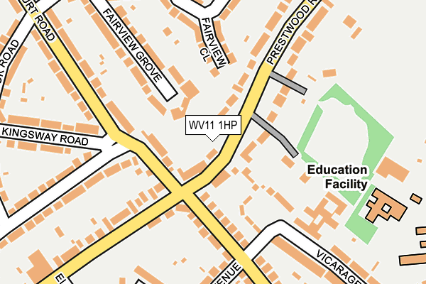 WV11 1HP map - OS OpenMap – Local (Ordnance Survey)