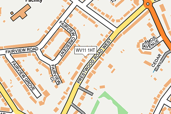 WV11 1HT map - OS OpenMap – Local (Ordnance Survey)