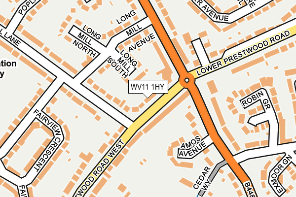 WV11 1HY map - OS OpenMap – Local (Ordnance Survey)