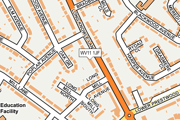 WV11 1JF map - OS OpenMap – Local (Ordnance Survey)
