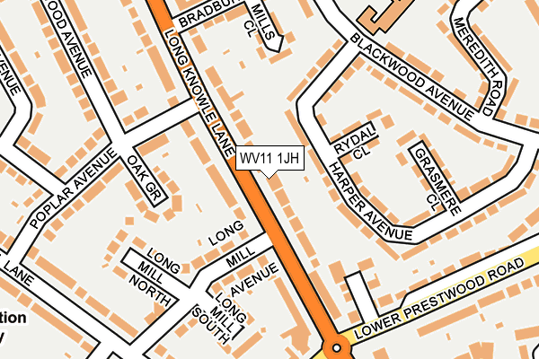 WV11 1JH map - OS OpenMap – Local (Ordnance Survey)