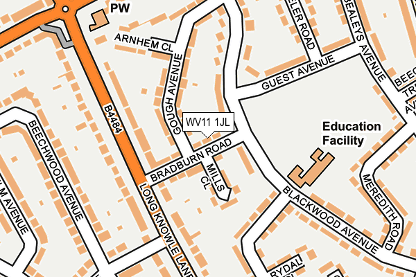 WV11 1JL map - OS OpenMap – Local (Ordnance Survey)