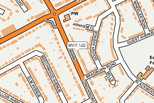 WV11 1JQ map - OS OpenMap – Local (Ordnance Survey)
