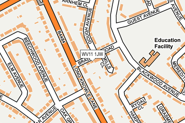 WV11 1JW map - OS OpenMap – Local (Ordnance Survey)