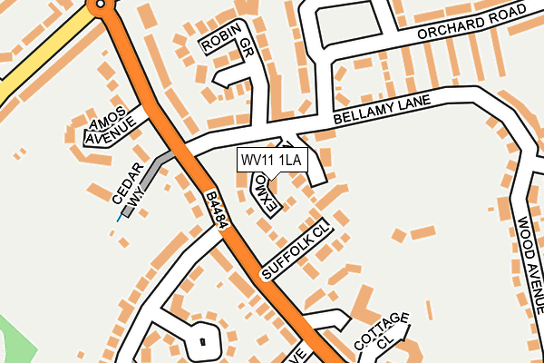 WV11 1LA map - OS OpenMap – Local (Ordnance Survey)