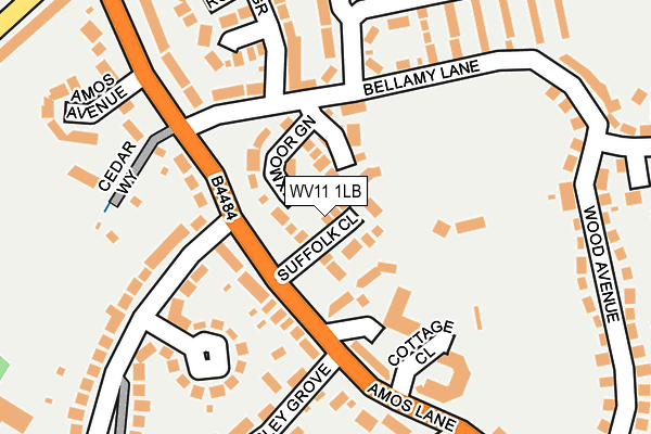 WV11 1LB map - OS OpenMap – Local (Ordnance Survey)