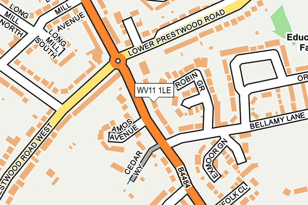 WV11 1LE map - OS OpenMap – Local (Ordnance Survey)