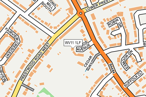 WV11 1LF map - OS OpenMap – Local (Ordnance Survey)